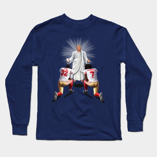 You Will Stand for me I'm God. Long Sleeve T-Shirt by steveashillustration1971